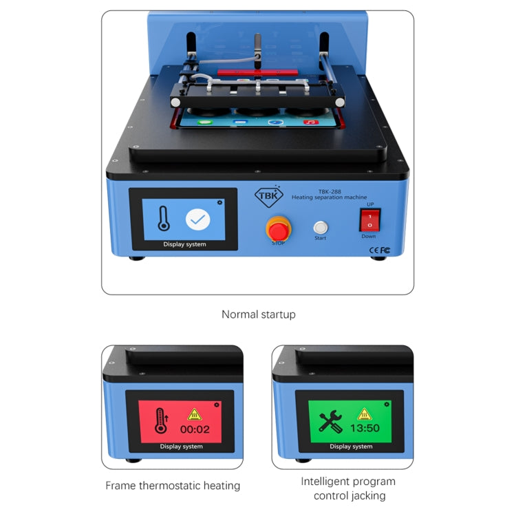 TBK 288L Built-in Vacuum Pump Automatic LCD Screen Heating Separator Machine(EU Plug) - Separation Equipment by TBK | Online Shopping UK | buy2fix