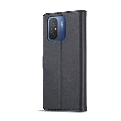 For Xiaomi Redmi 12C/11A Global LC.IMEEKE Calf Texture Horizontal Flip Leather Case(Black) - Xiaomi Cases by LC.IMEEKE | Online Shopping UK | buy2fix