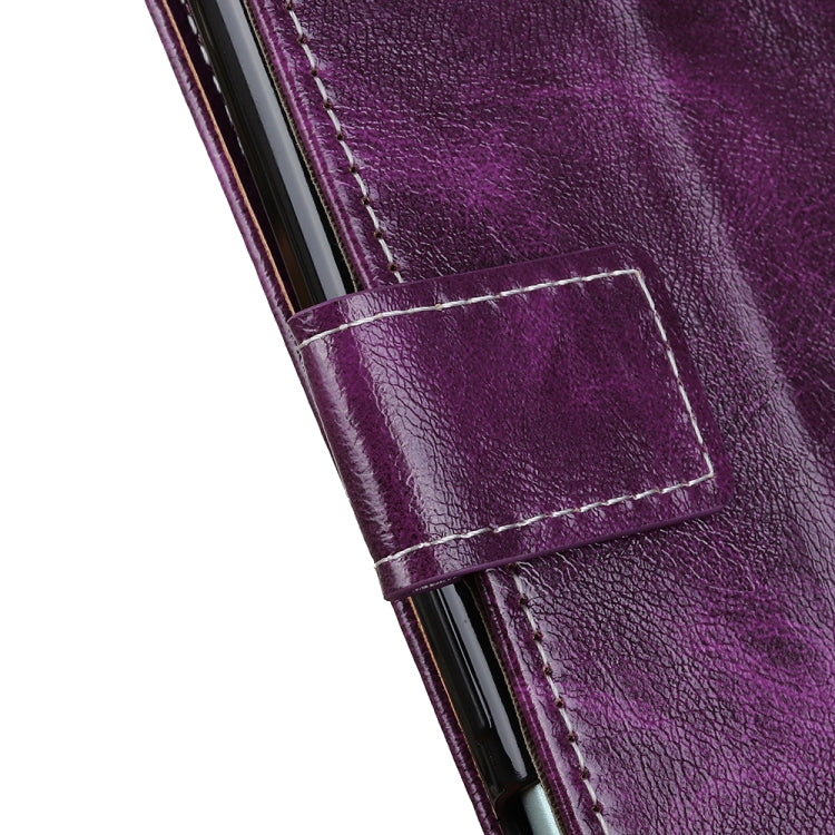 For Honor X7A Retro Crazy Horse Texture Horizontal Flip Leather Phone Case(Purple) - Honor Cases by buy2fix | Online Shopping UK | buy2fix