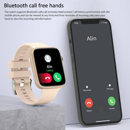 HT15 1.85 inch Silicone Band IP67 Waterproof Smart Watch, Support Bluetooth Calling / Sleep Monitoring(Silver) - Smart Wear by buy2fix | Online Shopping UK | buy2fix