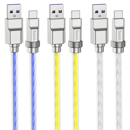 hoco U113 100W USB to USB-C/Type-C Silicone Fast Charging Data Cable, Length: 1m(Gold) -  by hoco | Online Shopping UK | buy2fix