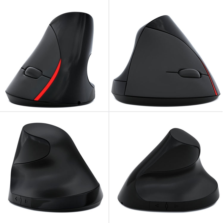 HXSJ A889 6 Keys 2400DPI 2.4GHz Vertical Wireless Mouse Rechargeable(Black) -  by HXSJ | Online Shopping UK | buy2fix