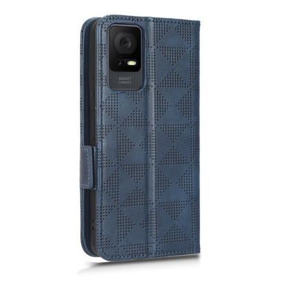 For TCL 405 / 406 T506D Symmetrical Triangle Leather Phone Case(Blue) - More Brand by buy2fix | Online Shopping UK | buy2fix