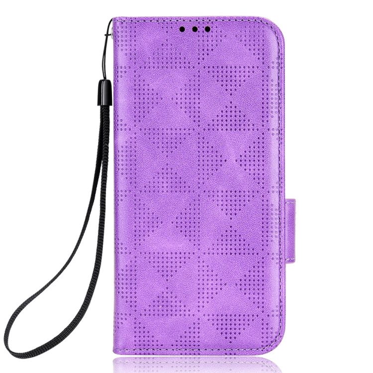 For Asus ROG Phone 3 Strix / 3 ZS661KL Symmetrical Triangle Leather Phone Case(Purple) - ASUS Cases by buy2fix | Online Shopping UK | buy2fix