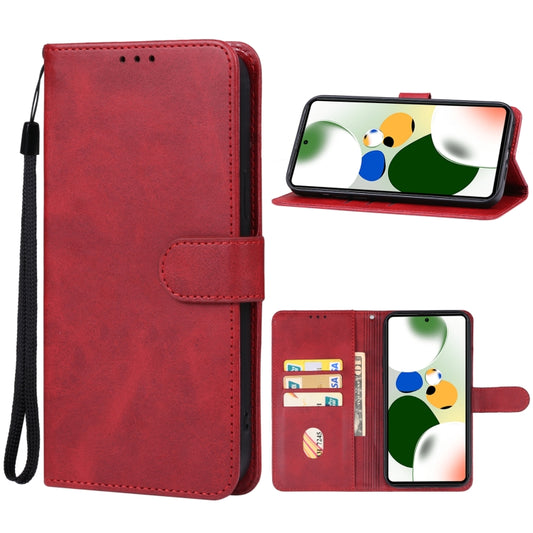 For Xiaomi Redmi Note 12 Turbo / Poco F5 Leather Phone Case(Red) - Xiaomi Cases by buy2fix | Online Shopping UK | buy2fix