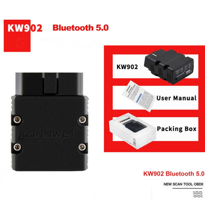 KONNWEI KW902 Bluetooth 5.0 OBD2 Car Fault Diagnostic Scan Tools Support IOS / Android(Red) - Code Readers & Scan Tools by KONNWEI | Online Shopping UK | buy2fix