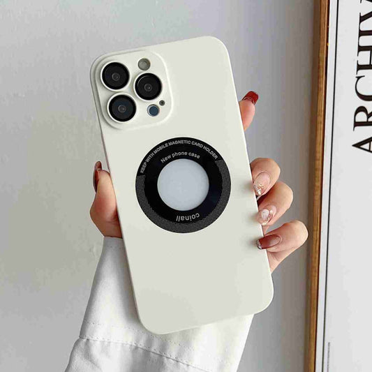 For iPhone 13 Pro Max Skin Feel CD Texture MagSafe Magnetic Phone Case(White) - iPhone 13 Pro Max Cases by buy2fix | Online Shopping UK | buy2fix