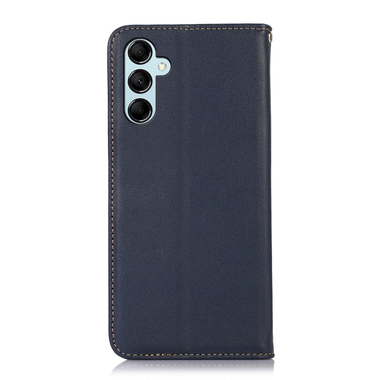 For Samsung Galaxy M14 5G KHAZNEH Nappa Top Layer Cowhide Leather Phone Case(Blue) - Galaxy Phone Cases by buy2fix | Online Shopping UK | buy2fix