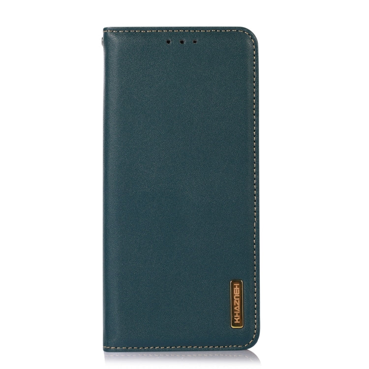 For Samsung Galaxy M14 5G KHAZNEH Nappa Top Layer Cowhide Leather Phone Case(Green) - Galaxy Phone Cases by buy2fix | Online Shopping UK | buy2fix