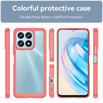 For Honor X8a Colorful Series Acrylic + TPU Phone Case(Red) - Honor Cases by buy2fix | Online Shopping UK | buy2fix