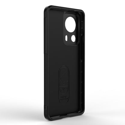 For Xiaomi 13 Lite Magic Shield TPU + Flannel Phone Case(Dark Grey) - 13 Lite Cases by buy2fix | Online Shopping UK | buy2fix