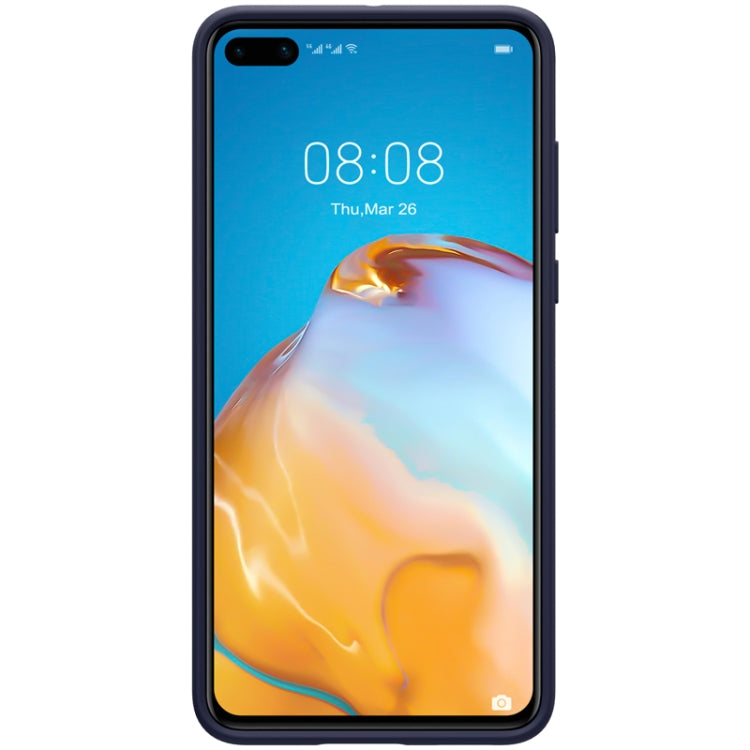 For Huawei P40 NILLKIN Feeling Series Shockproof Liquid Silicone Protective Case(Blue) - Huawei Cases by NILLKIN | Online Shopping UK | buy2fix