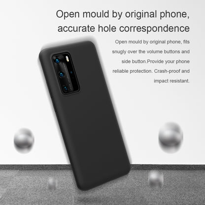 For Huawei P40 Pro NILLKIN Feeling Series Shockproof Liquid Silicone Protective Case(Black) - Huawei Cases by NILLKIN | Online Shopping UK | buy2fix