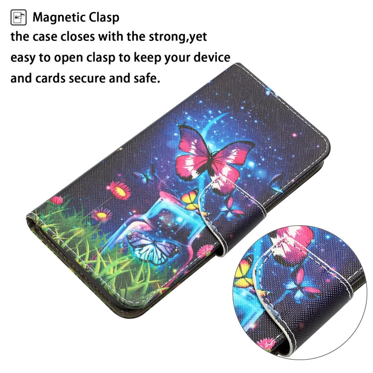 For Xiaomi Redmi 12C Colored Drawing Leather Phone Case(Butterfly) - Xiaomi Cases by buy2fix | Online Shopping UK | buy2fix