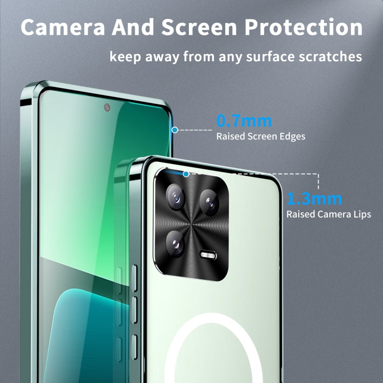 For Xiaomi 13 MagSafe Magnetic Frosted Metal Phone Case(Green) - 13 Cases by buy2fix | Online Shopping UK | buy2fix