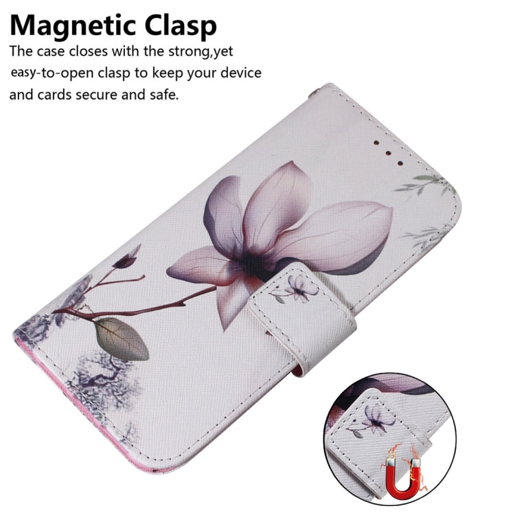 For Xiaomi Redmi 12C / 11A Coloured Drawing Flip Leather Phone Case(Magnolia) - Xiaomi Cases by buy2fix | Online Shopping UK | buy2fix