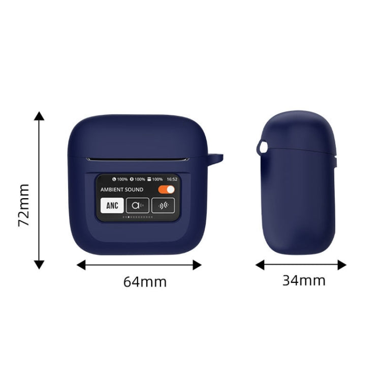 For JBL Tour Pro 2 Silicone Wireless Earphone Protective Case(Black) - JBL Earphone Case by buy2fix | Online Shopping UK | buy2fix