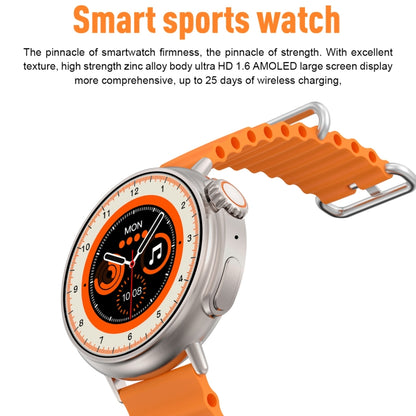 MT30 1.6 inch HD Screen TPU Strap Smart Watch Supports Voice Calls/Blood Oxygen Monitoring(Orange) - Smart Wear by buy2fix | Online Shopping UK | buy2fix