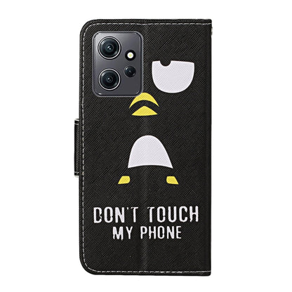 For Xiaomi Redmi Note 12 4G Global Colored Drawing Pattern Flip Leather Phone Case(Penguin) - Note 12 Cases by buy2fix | Online Shopping UK | buy2fix