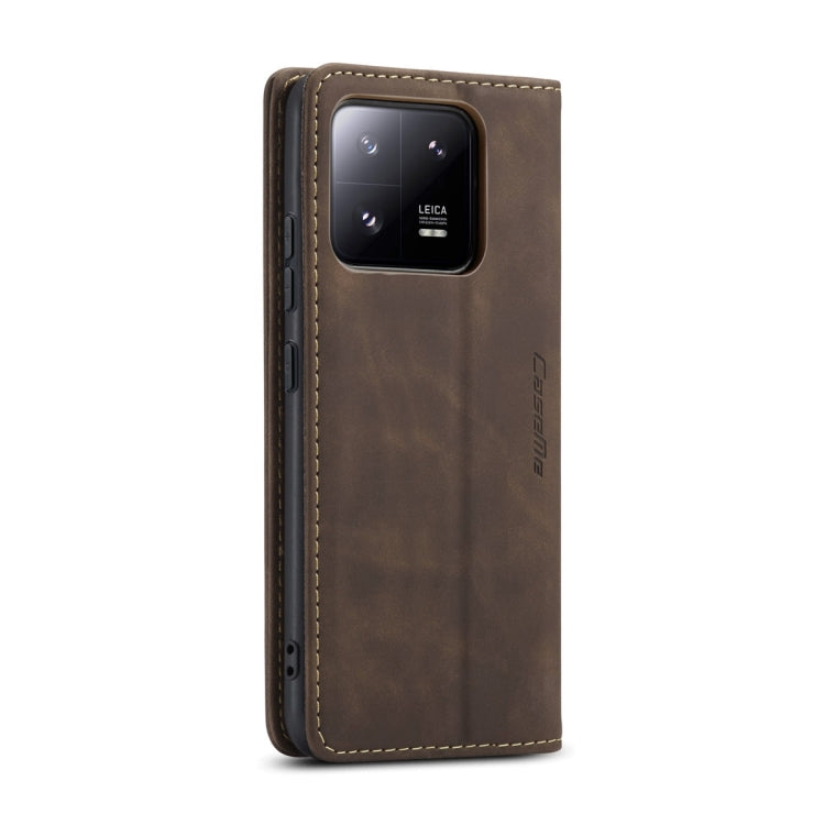 For Xiaomi 13 Pro CaseMe 013 Multifunctional Horizontal Flip Leather Phone Case(Coffee) - 13 Pro Cases by CaseMe | Online Shopping UK | buy2fix