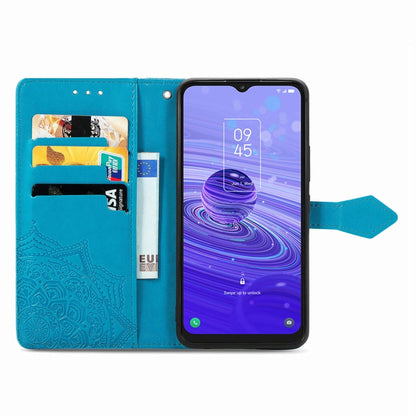 For TCL 40R Mandala Flower Embossed Leather Phone Case(Blue) - More Brand by buy2fix | Online Shopping UK | buy2fix