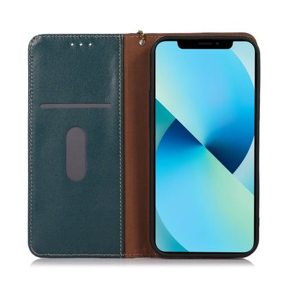 For Motorola ThinkPhone 5G KHAZNEH Nappa Top Layer Cowhide Leather Phone Case(Green) - Motorola Cases by buy2fix | Online Shopping UK | buy2fix