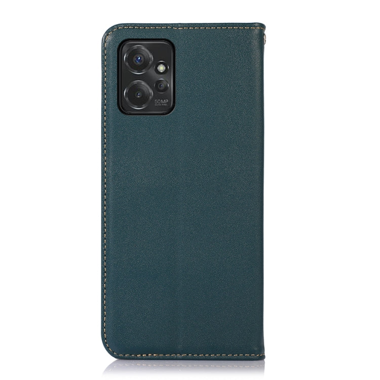For Motorola Moto G Power 2023 KHAZNEH Nappa Top Layer Cowhide Leather Phone Case(Green) - Motorola Cases by buy2fix | Online Shopping UK | buy2fix