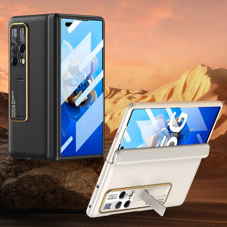 For Huawei Mate X2 GKK Integrated Magnetic Plain Leather Hinge Folding Phone Case(Blue) - Huawei Cases by GKK | Online Shopping UK | buy2fix