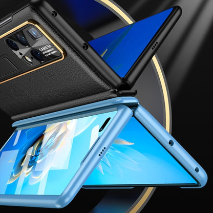For Huawei Mate X2 GKK Integrated Magnetic Plain Leather Hinge Folding Phone Case(Blue) - Huawei Cases by GKK | Online Shopping UK | buy2fix