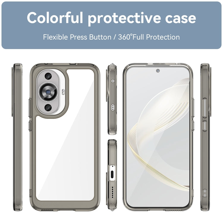 For Huawei Nova 11 Colorful Series Acrylic + TPU Phone Case(Transparent Grey) - Huawei Cases by buy2fix | Online Shopping UK | buy2fix