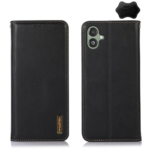 For Samsung Galaxy F14 5G KHAZNEH Nappa Top Layer Cowhide Leather Phone Case(Black) - Galaxy Phone Cases by buy2fix | Online Shopping UK | buy2fix