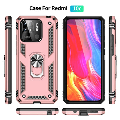 For Xiaomi Redmi 12C / 11A Shockproof TPU + PC Phone Case with Holder(Rose Gold) - Mi 11 Ultra Cases by buy2fix | Online Shopping UK | buy2fix