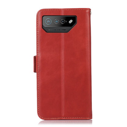 For Asus ROG Phone 7 Crazy Horse Top Layer Cowhide Leather Phone Case(Red) - ASUS Cases by buy2fix | Online Shopping UK | buy2fix