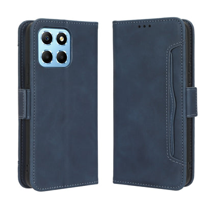 For Honor 70 Lite / X6 4G Skin Feel Calf Texture Card Slots Leather Phone Case(Blue) - Honor Cases by buy2fix | Online Shopping UK | buy2fix