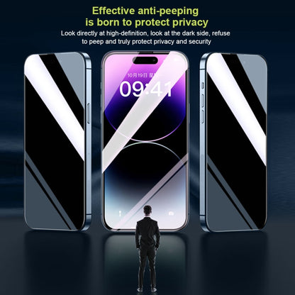 For iPhone 14 WK WTP-067 King Kong Vacha 9D Curved Privacy Tempered Glass Film(Black) - iPhone 14 Tempered Glass by WK | Online Shopping UK | buy2fix