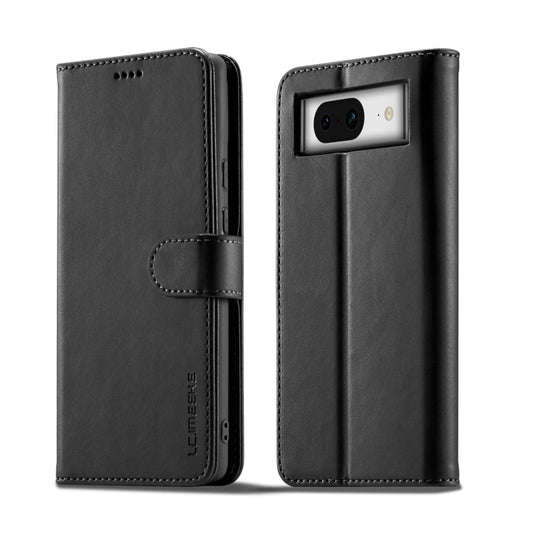 For Google Pixel 8 LC.IMEEKE Calf Texture Horizontal Flip Leather Phone Case(Black) - Google Cases by LC.IMEEKE | Online Shopping UK | buy2fix