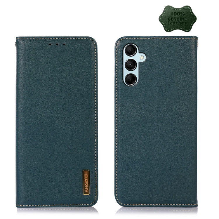 For Samsung Galaxy M54 5G KHAZNEH Nappa Top Layer Cowhide Leather Phone Case(Green) - Galaxy Phone Cases by buy2fix | Online Shopping UK | buy2fix