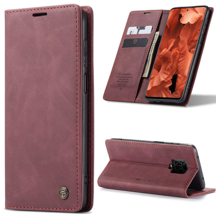 For Xiaomi Redmi Note 9 Pro/Note 9 Pro Max/Note 9s CaseMe 013 Multifunctional Horizontal Flip Leather Case, with Card Slot & Holder & Wallet(Wine Red) - Xiaomi Cases by CaseMe | Online Shopping UK | buy2fix