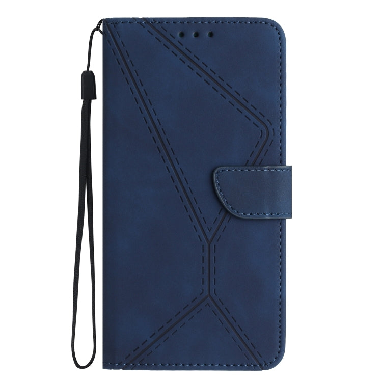 For Sony Xperia 1 V Stitching Embossed Leather Phone Case(Blue) - Sony Cases by buy2fix | Online Shopping UK | buy2fix