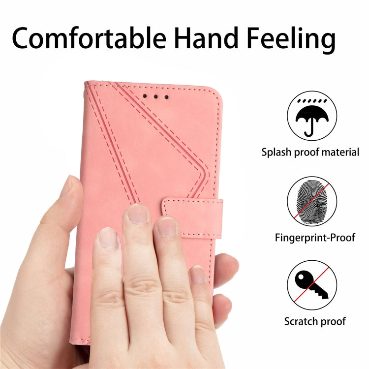 For Xiaomi 13 Pro Stitching Embossed Leather Phone Case(Pink) - 13 Pro Cases by buy2fix | Online Shopping UK | buy2fix