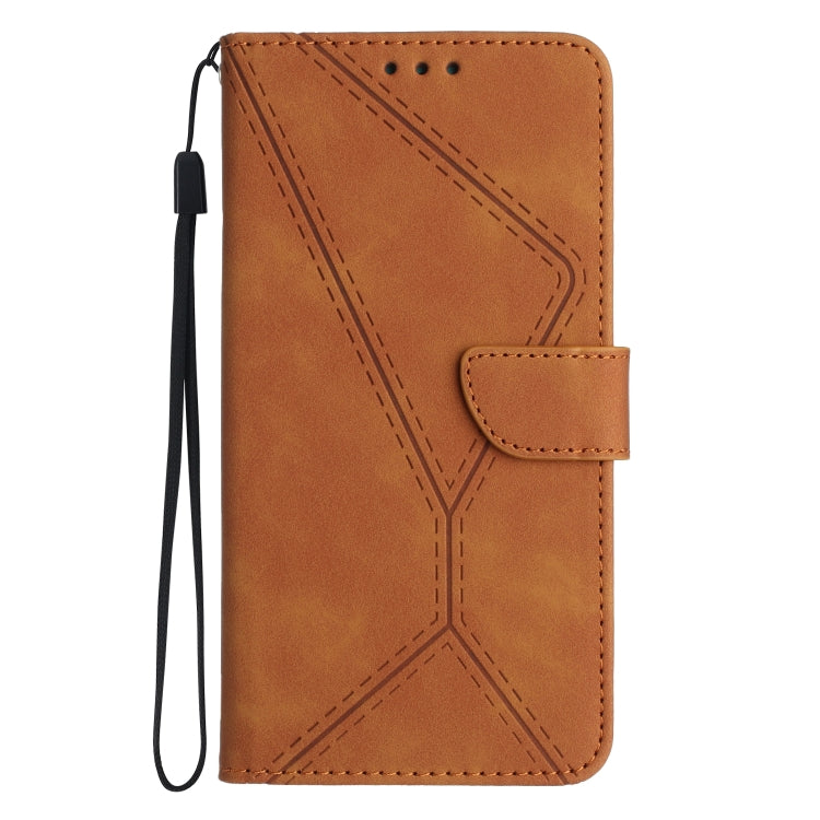 For Redmi Note 12 Pro 4G/5G Stitching Embossed Leather Phone Case(Brown) - Note 12 Pro Cases by buy2fix | Online Shopping UK | buy2fix