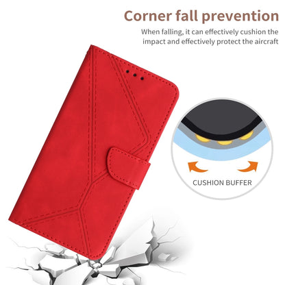 For Xiaomi POCO X5 Pro Stitching Embossed Leather Phone Case(Red) - Xiaomi Cases by buy2fix | Online Shopping UK | buy2fix