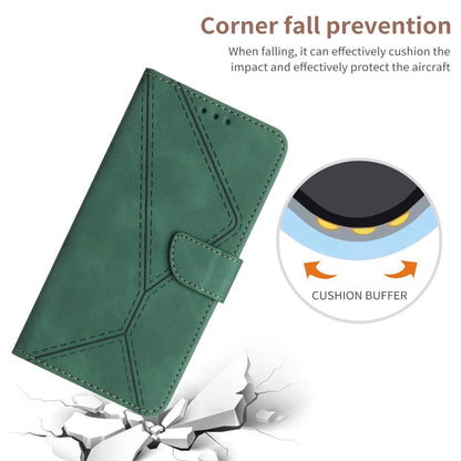 For Xiaomi POCO X5 Pro Stitching Embossed Leather Phone Case(Green) - Xiaomi Cases by buy2fix | Online Shopping UK | buy2fix