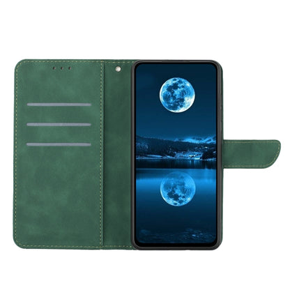 For Xiaomi POCO C40 Stitching Embossed Leather Phone Case(Green) - Xiaomi Cases by buy2fix | Online Shopping UK | buy2fix