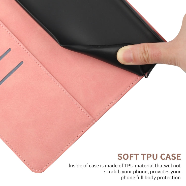 For Xiaomi POCO F5 5G Stitching Embossed Leather Phone Case(Pink) - Xiaomi Cases by buy2fix | Online Shopping UK | buy2fix