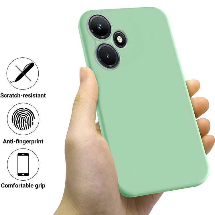 For Infinix Hot 30i Pure Color Liquid Silicone Shockproof Phone Case(Green) - Infinix Cases by buy2fix | Online Shopping UK | buy2fix