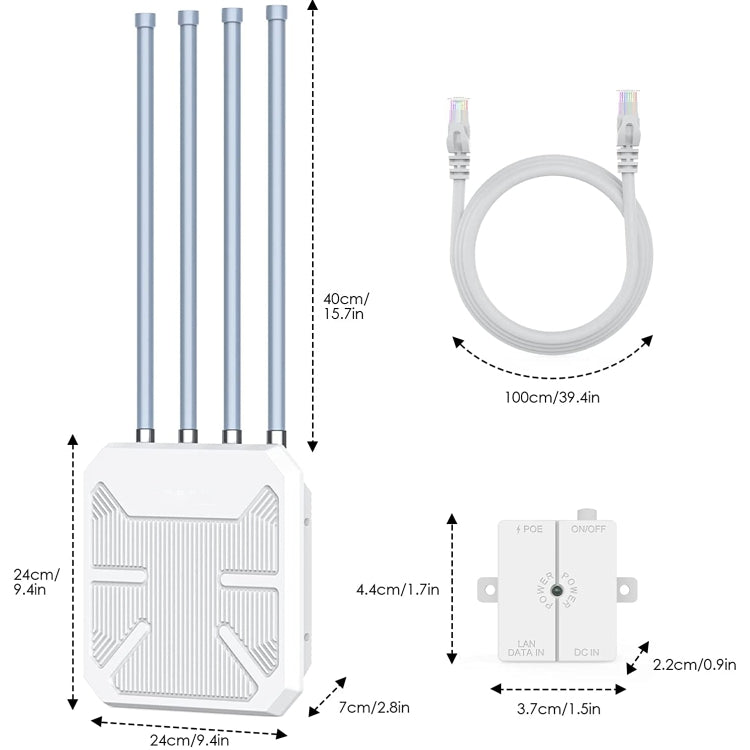 Wavlink WN573HX1 WiFi 6 AX1800 Dual Band Long Range Outdoor WiFi Extender(EU Plug) - Broadband Amplifiers by WAVLINK | Online Shopping UK | buy2fix