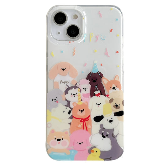 For iPhone 14 Pro IMD Cute Animal Pattern Phone Case(Dog) - iPhone 14 Pro Cases by buy2fix | Online Shopping UK | buy2fix