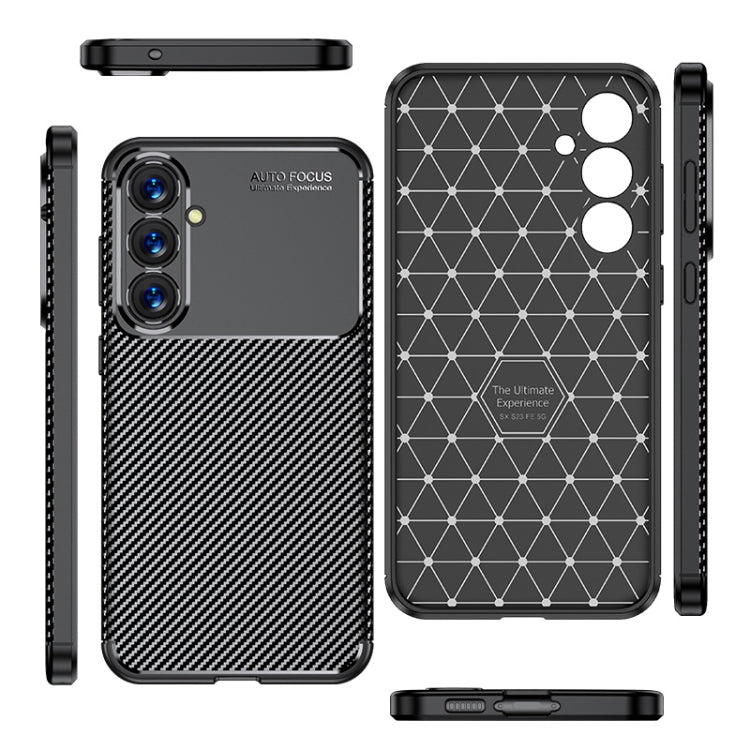 For Samsung Galaxy S23 FE 5G Carbon Fiber Texture Shockproof TPU Phone Case(Black) - Galaxy S23 FE 5G Cases by buy2fix | Online Shopping UK | buy2fix