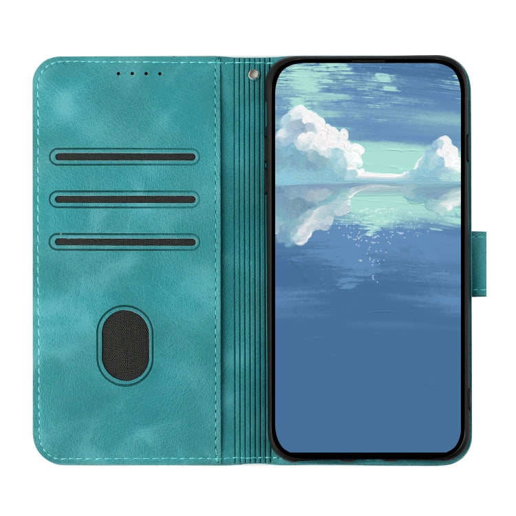 For Samsung Galaxy S23 5G Line Pattern Skin Feel Leather Phone Case(Light Blue) - Galaxy S23 5G Cases by buy2fix | Online Shopping UK | buy2fix